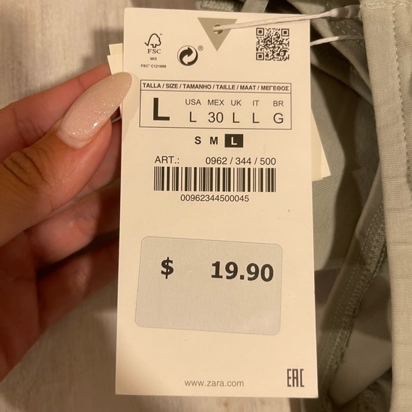 Zara Green Ruched Bodysuit - Picture 7 of 7